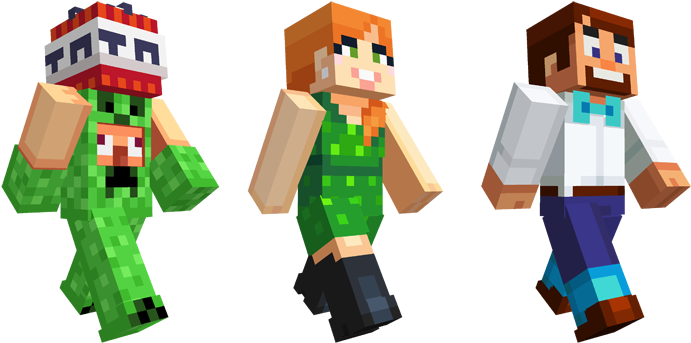 Cosplayers, Cake And Dinner Dress - Minecraft Party Skins Transparent PNG - 748x421 - Free Download on - Transparent PNG Free Download