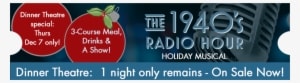 1940s Radio On Sale Now Slider Dinner Theatre - Us Boulogne Transparent PNG - 910x252 - Free Download on - Dinner Transparent PNG Free Download