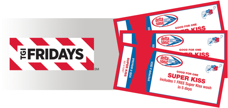 3 Super Kiss Car Washes And Free Dinner At Tgi Fridays, - Tgi Fridays Frozen Flings Whoopie Pies, Chocolate Dipped, Transparent PNG - 1024x475 - Free Download on - Transparent PNG Free Download