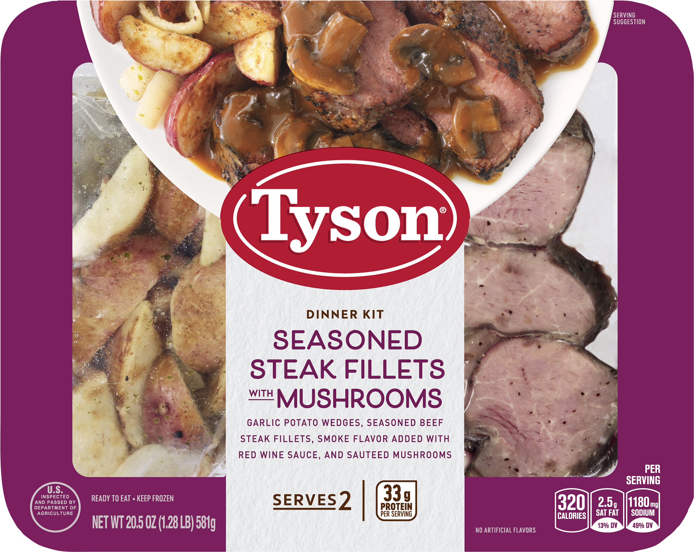 Tyson® Fully Cooked Seasoned Steak Fillets With Mushrooms - Tyson Fully Cooked Seasoned Steak Fillets With Mushrooms Transparent PNG - 2400x2400 - Free Download on - Transparent PNG Free Download