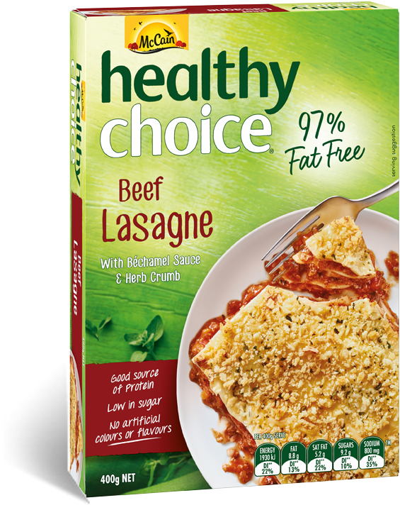 Healthy Choice Beef Lasagne 400g Transparent PNG - 720x720 - Free Download on - Transparent PNG Free Download
