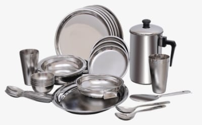 Steel Dinner Set Png, Transparent - Dinner Transparent PNG Free Download