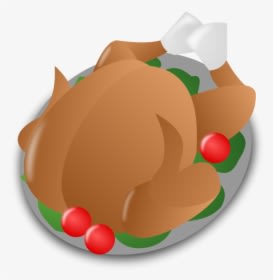 Clip Art Turkey Clip Art Christmas - Christmas Dinner Cartoon Png, Transparent - Transparent PNG Free Download