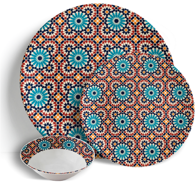 Marrakech Azure Dinner Set - Tableware, HD Png Download - Transparent PNG Free Download
