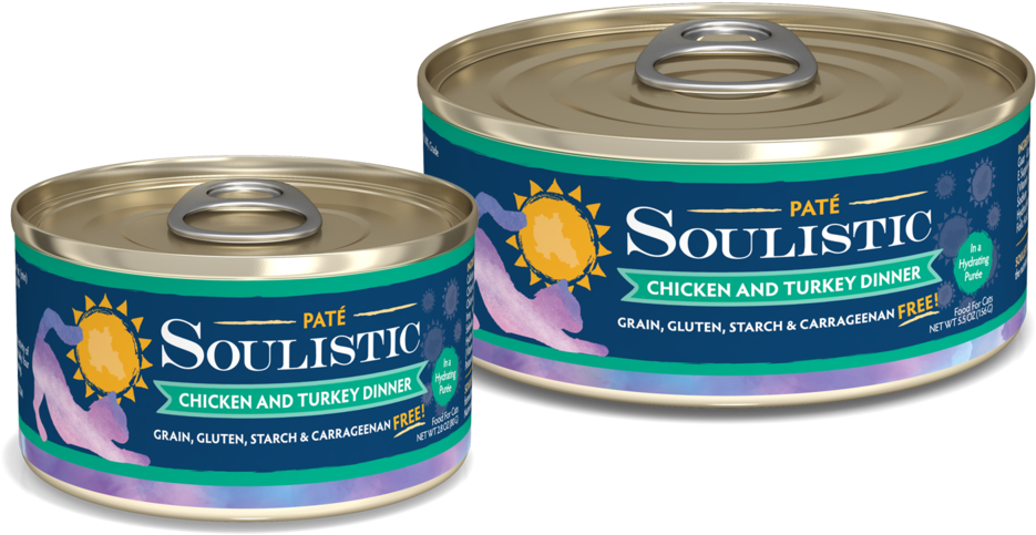 Soulistic Pates Chicken Turkey Lg Sm Cans V1r1 - Soulistic Pate Chicken Turkey, HD Png Download - Transparent PNG Free Download