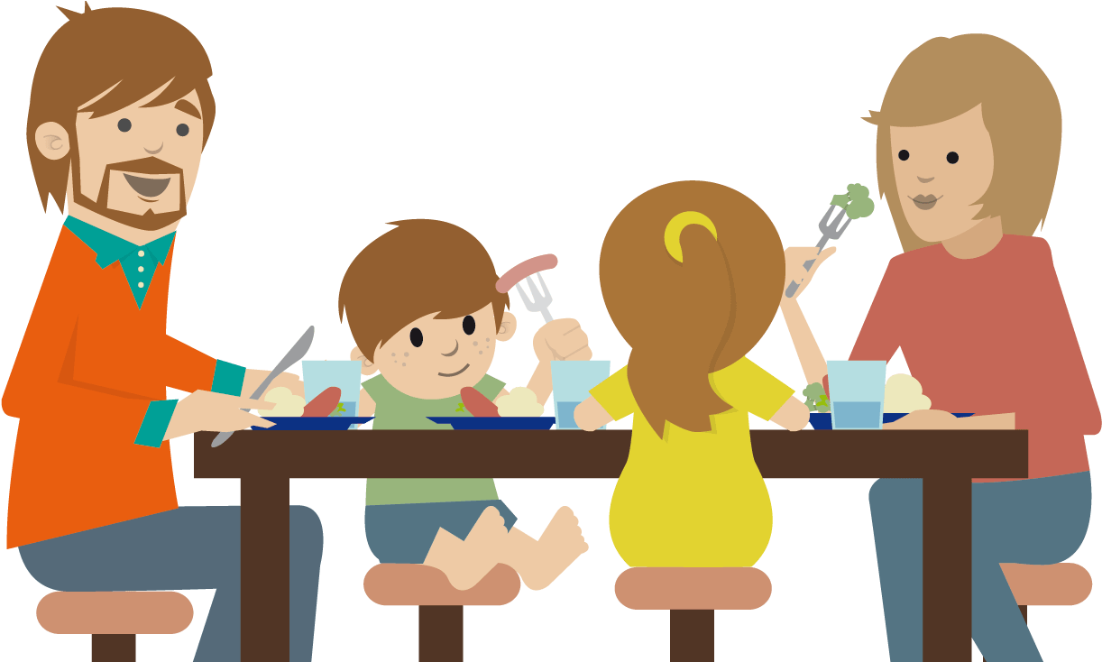 Make Parenting Fun And Rewarding With Love And Logic - Family Eating Dinner Clipart, HD Png Download - Transparent PNG Free Download