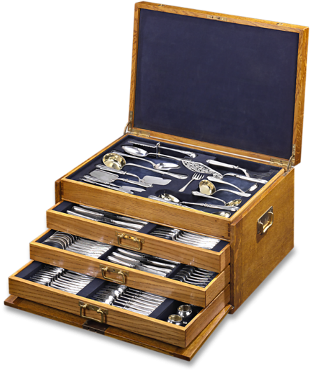 Fabergé Silver Flatware Service For - Faberge Dinner Set, HD Png Download - Transparent PNG Free Download