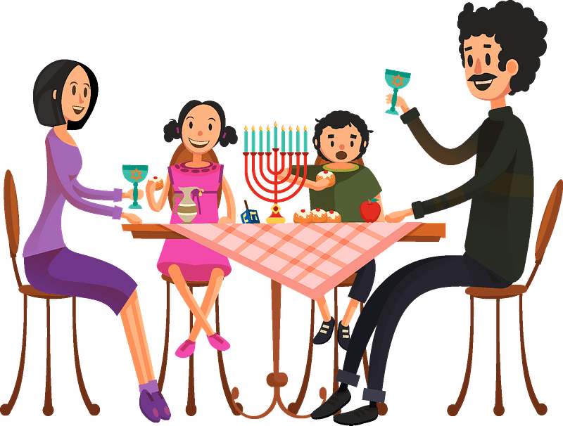 Hanukkah Dinner Clipart, HD Png Download - Dinner Transparent PNG Free Download