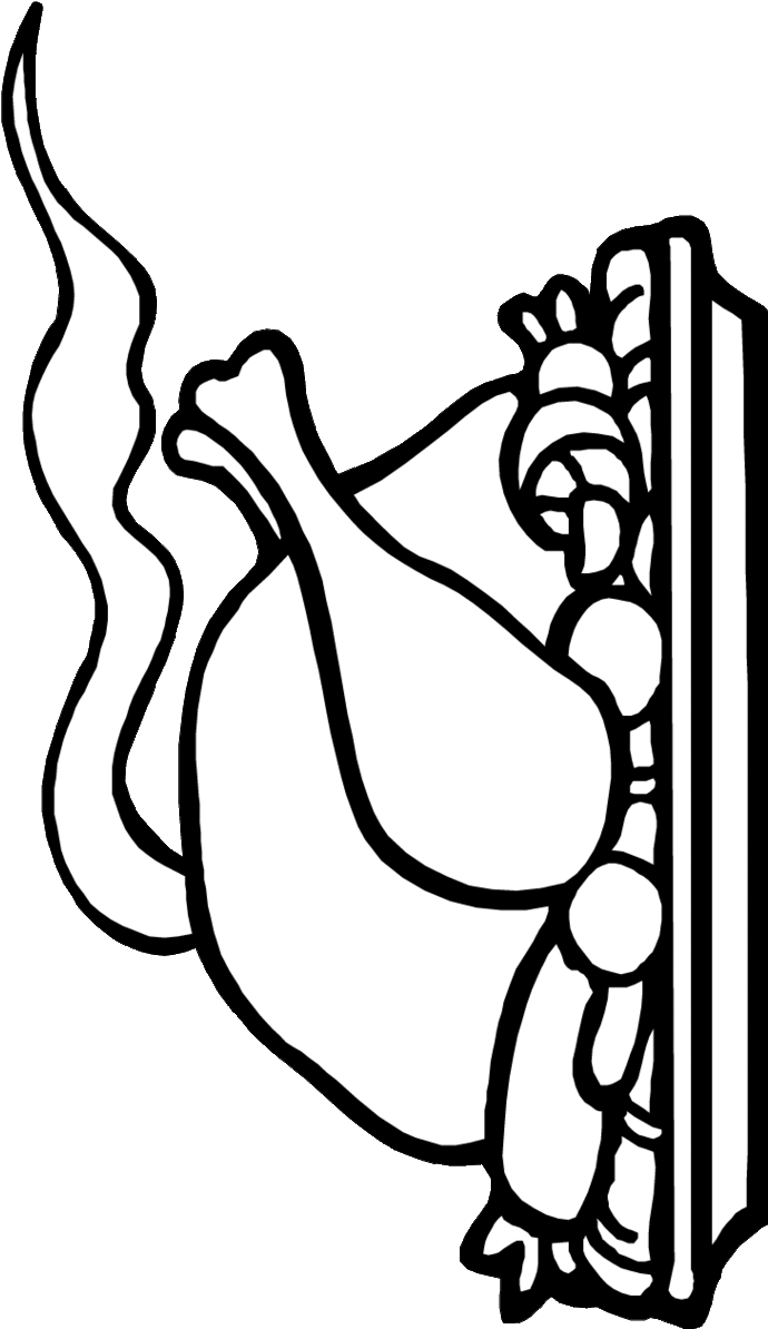 Download Turkey Dinner Coloring Page Clipart Coloring - Turkey Dinner Coloring Page, HD Png Download - Dinner Transparent PNG Free Download