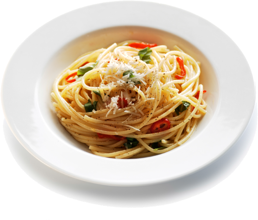 Transparent Italian Dinner Clipart - Spaghetti Aglio Olio Png, Png Download - Dinner Transparent PNG Free Download