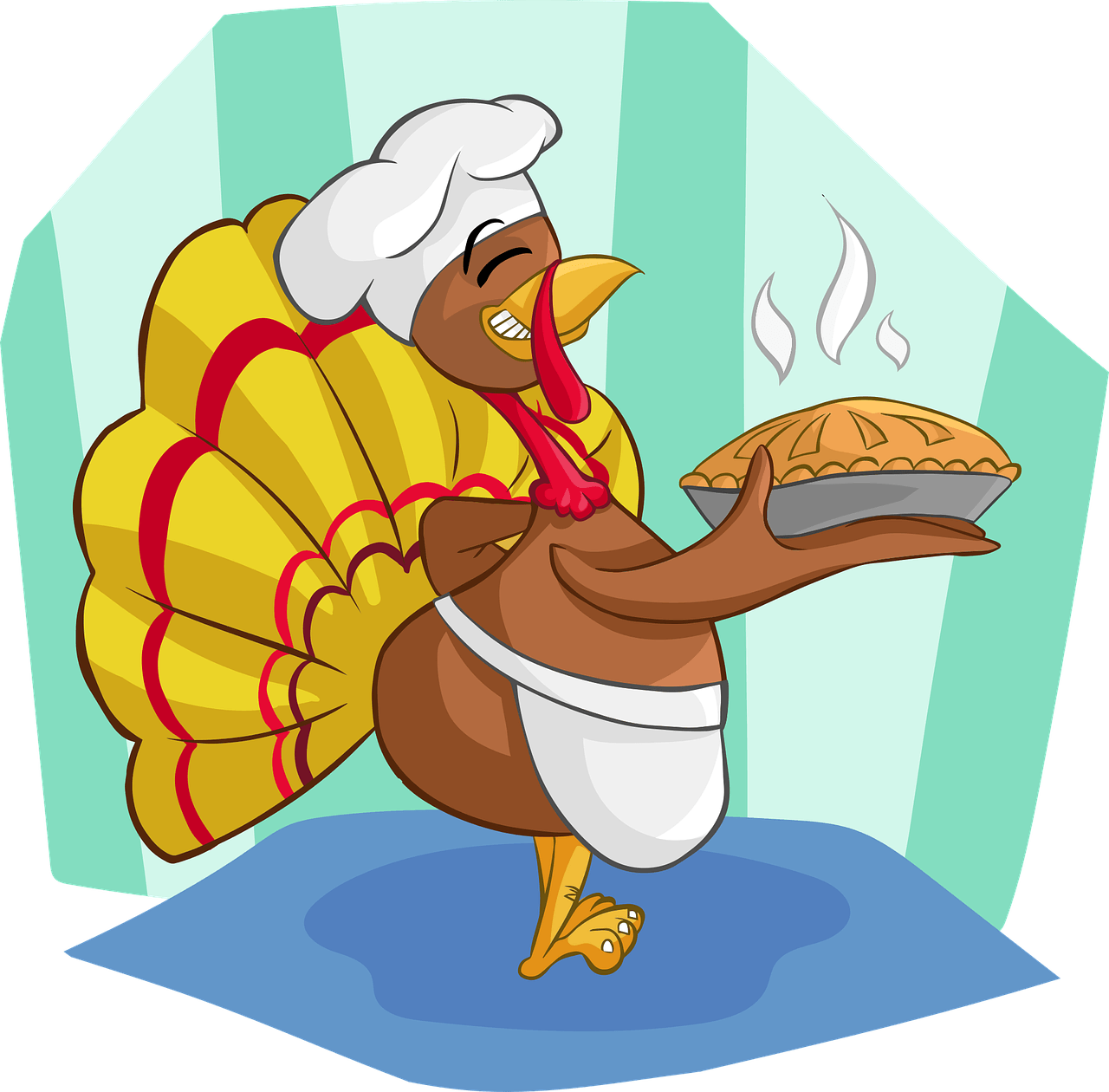 Turkey, Cook, Pie, Hat, Cook Hat, Cooking, Food, Dinner - Puns About Thanksgiving, HD Png Download - Transparent PNG Free Download