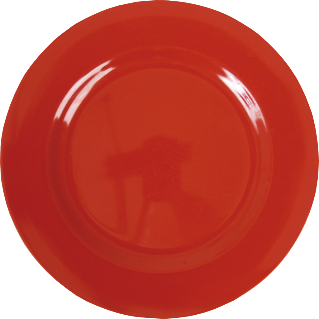 Red Melamine Round Dinner Plate By Rice Dk Vibrant - Red Plate Clipart, HD Png Download - Dinner Transparent PNG Free Download
