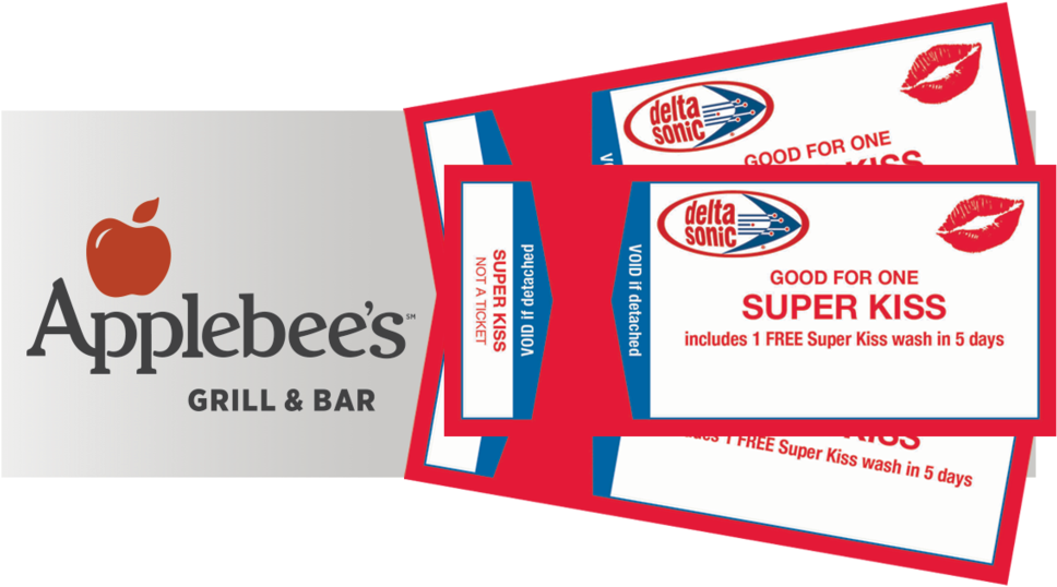 3 Super Kiss Car Washes And Free Dinner At Applebee"s - Applebees, HD Png Download - Transparent PNG Free Download