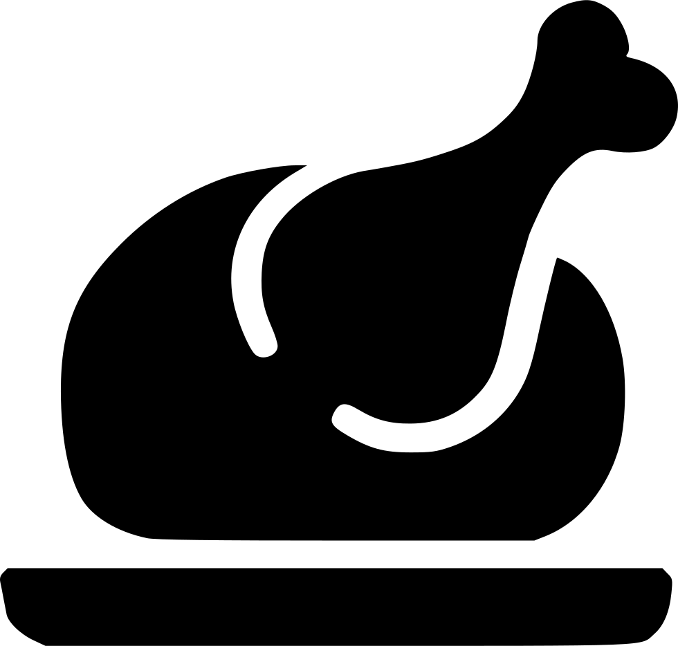 Kitchen Nonveg Chicken Chistmas Dinner Restaurant - Non Veg Clipart Black And White, HD Png Download - Transparent PNG Free Download