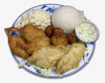 Seafood Combo Plate Lunch - Karaage, HD Png Download - Dinner Transparent PNG Free Download