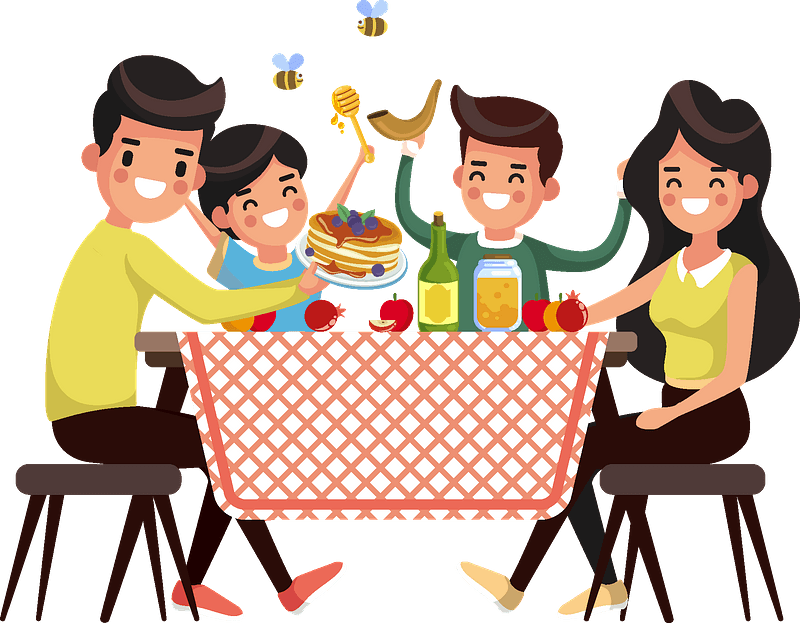 Rosh Hashanah Dinner Clipart, HD Png Download - Dinner Transparent PNG Free Download