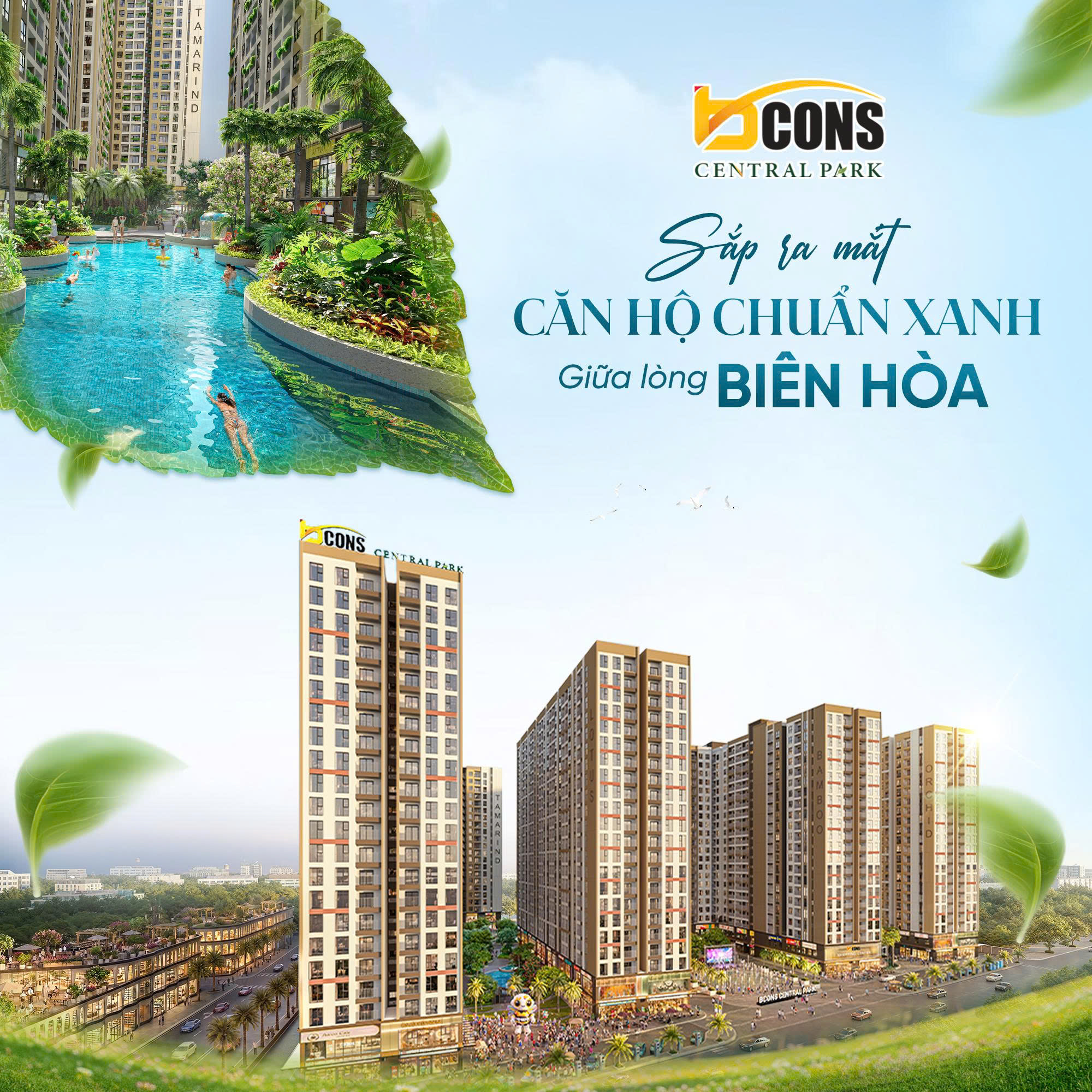 Phối cảnh dự án Bcons Central Park Biên Hòa