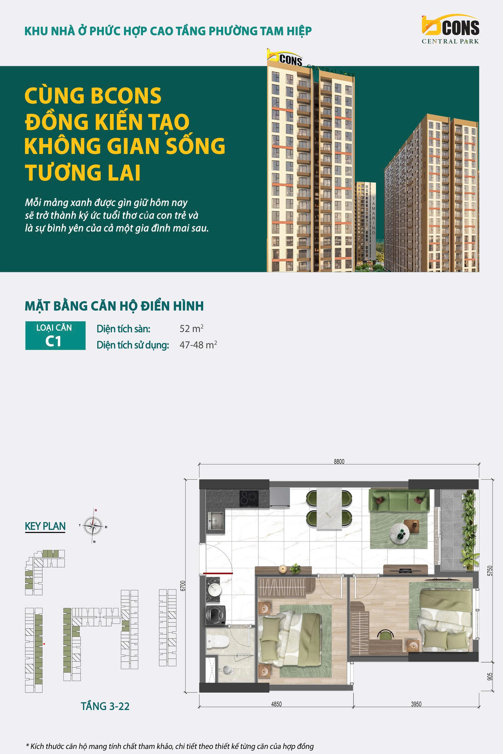 Thiết kế căn hộ Bcons Central Park