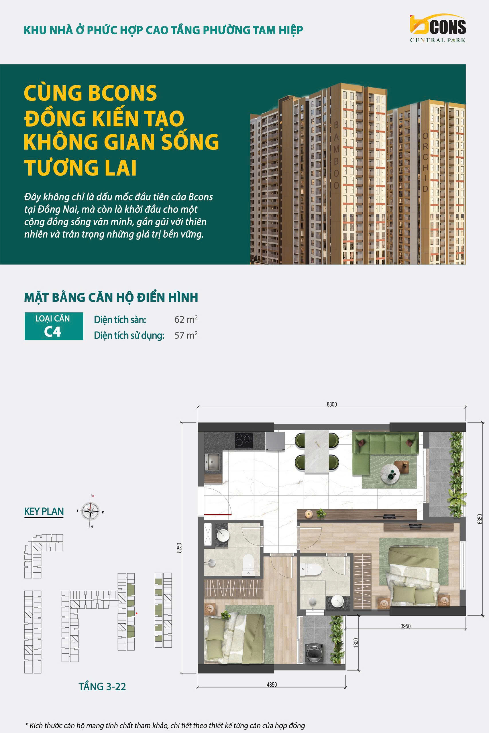 Thiết kế căn hộ Bcons Central Park
