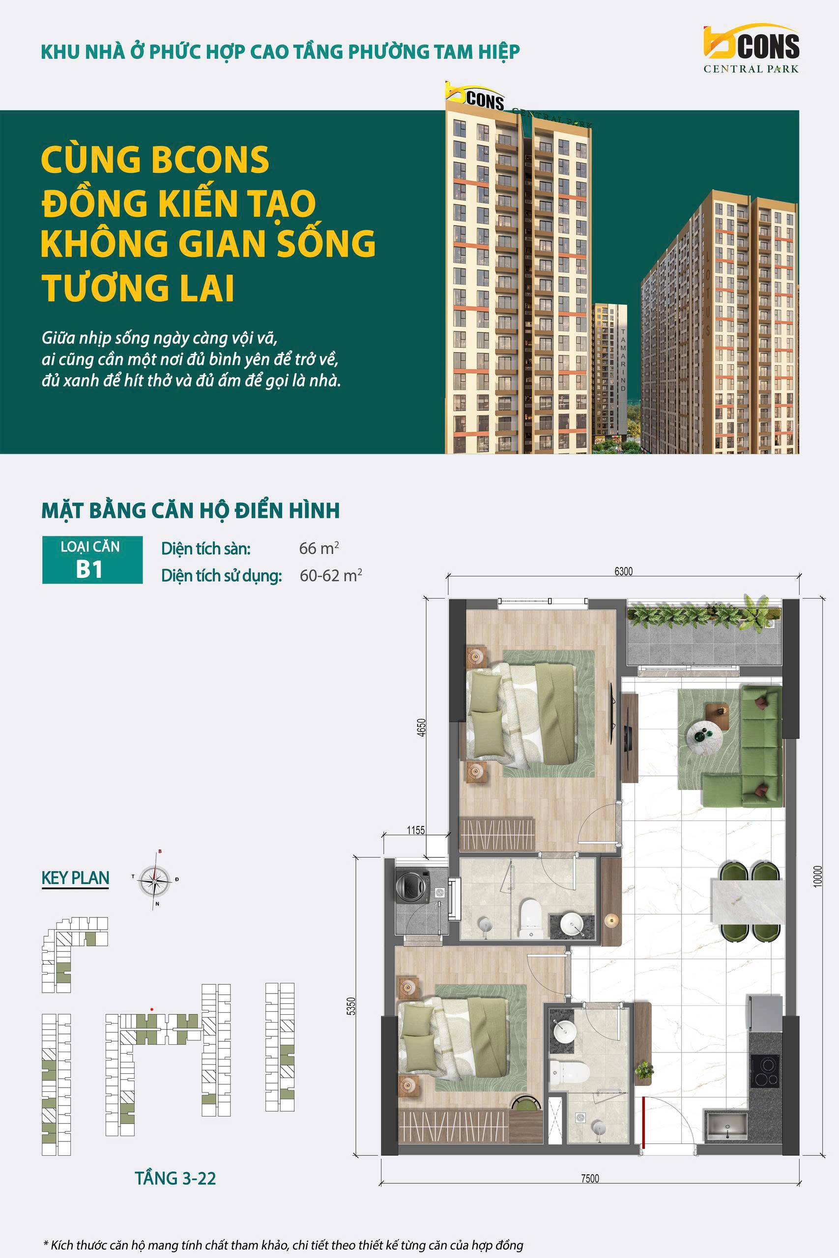 Thiết kế căn hộ Bcons Central Park