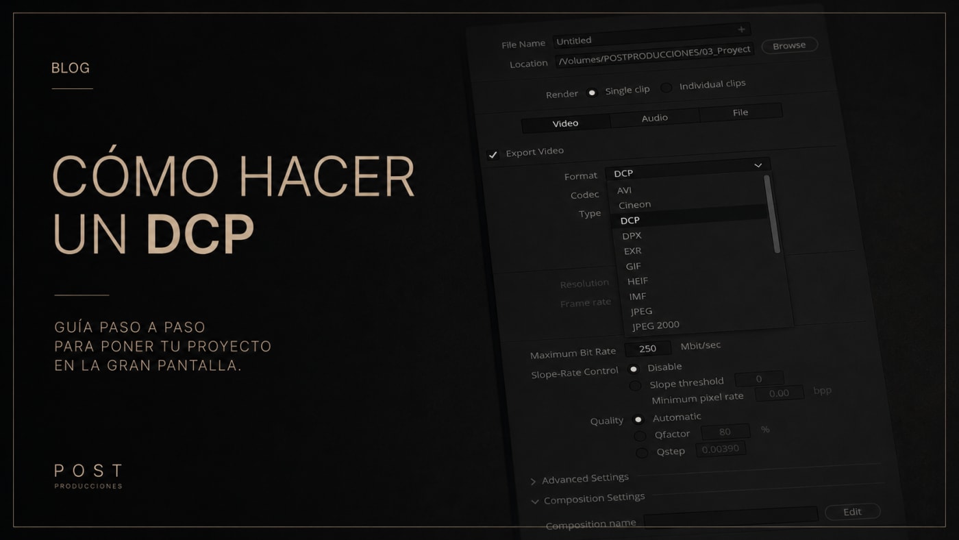 Cómo hacer un DCP en DaVinci Resolve