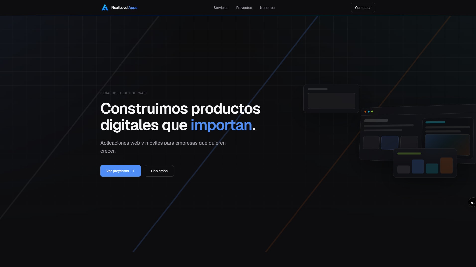 Vista previa del proyecto NextLevelApps