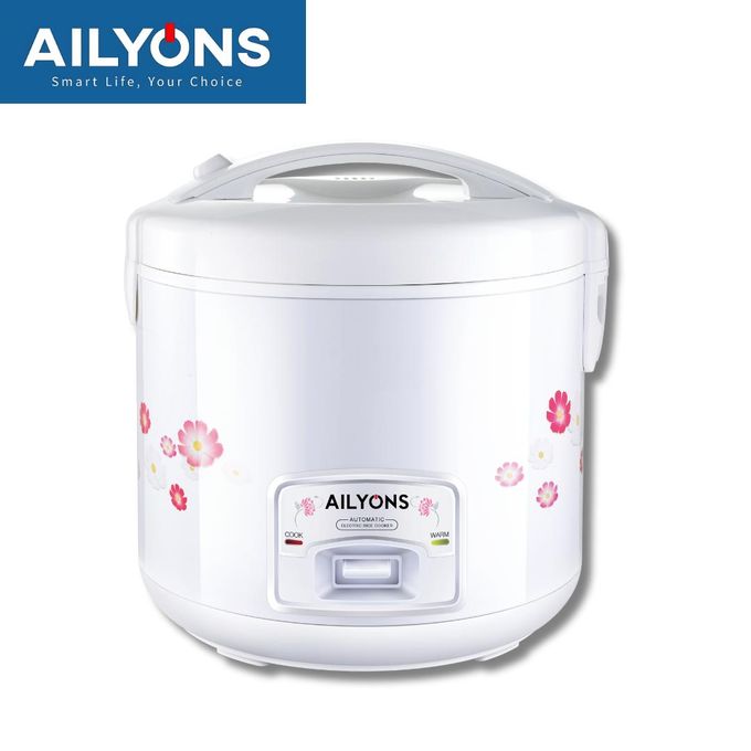AILYONS RCX-18B01 Deluxe 1.8L Automatic Electric Rice Cooker 3-in-1 – White