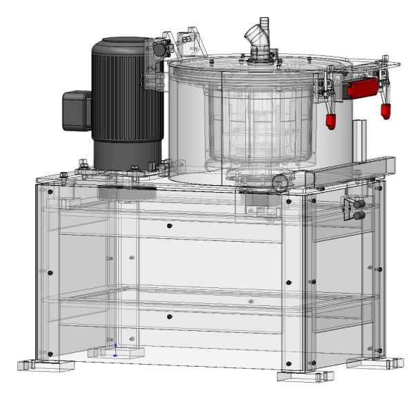 Vue 3D centrifugeuse manuelle et automatique