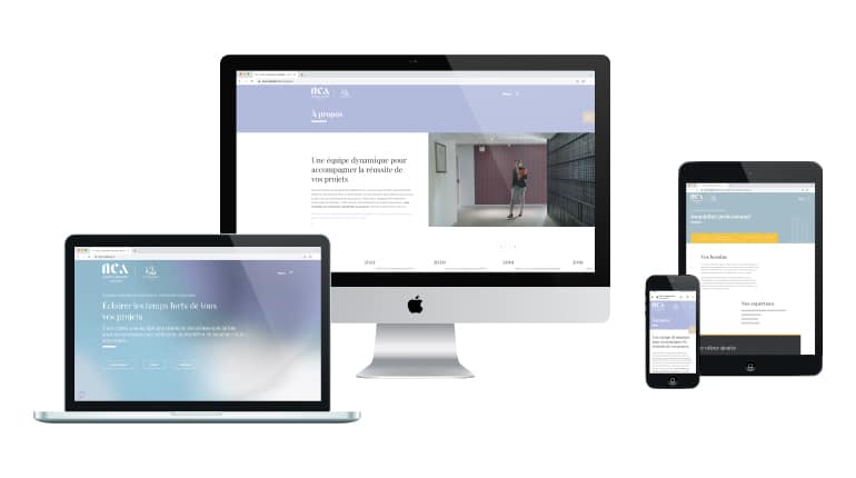 NCA Notaires Conseils Associés - site web pour desktop, mobiles et tablettes