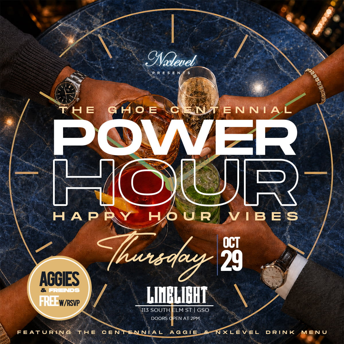 #GHOE Centennial POWER HOUR - Happy Hour Vibes w/ RSVP