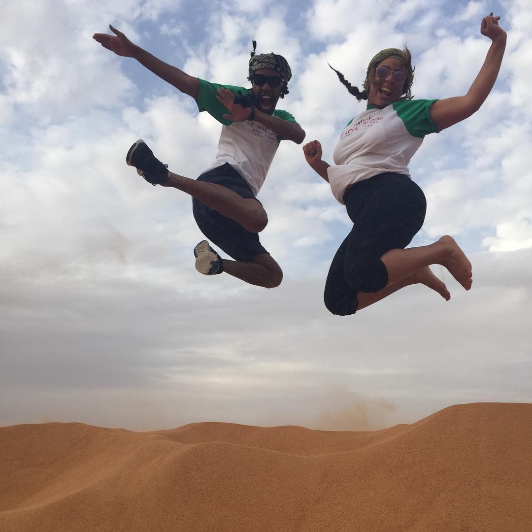 Nxlevel travelers in the desert outside Dubai