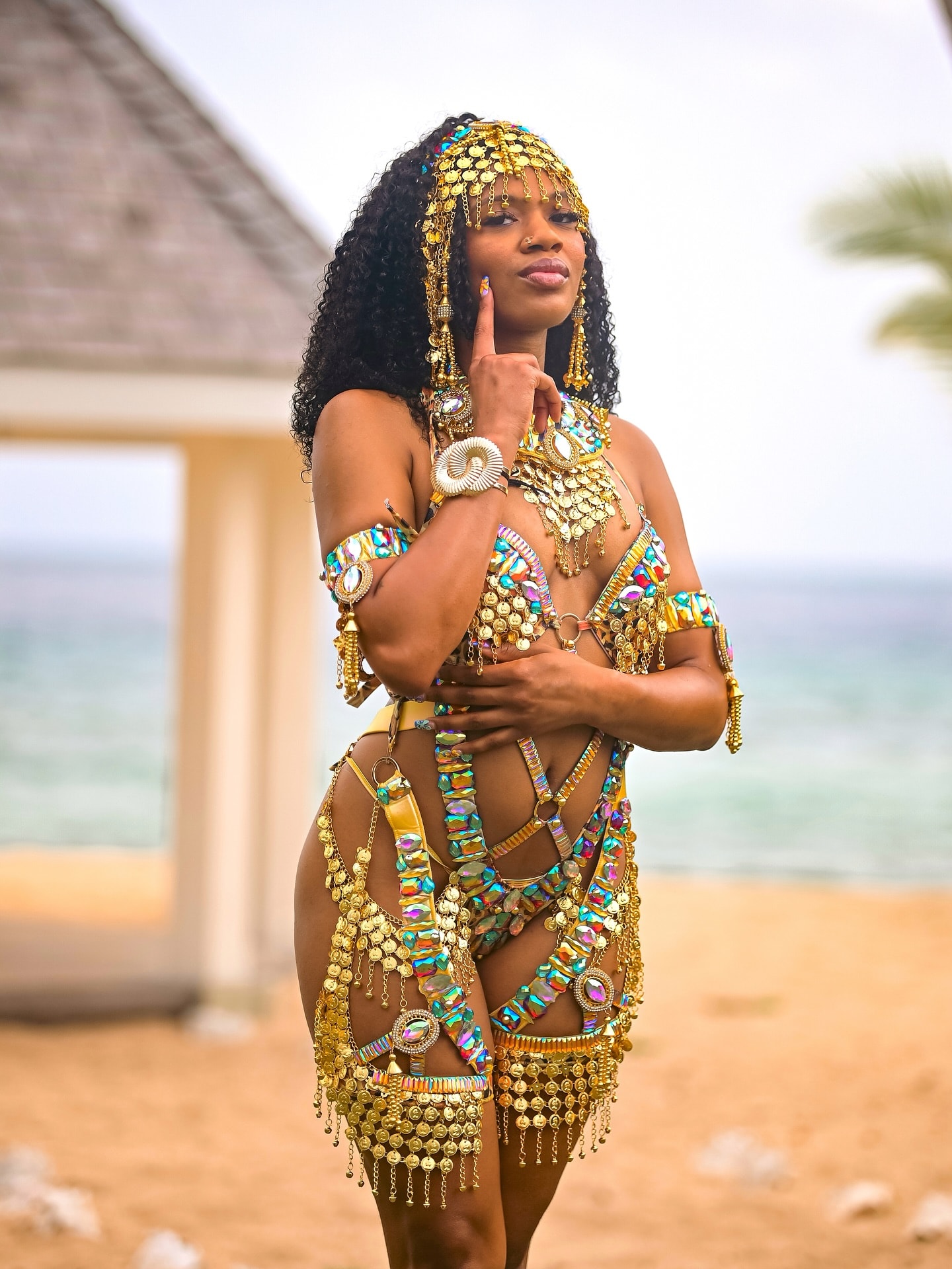 An Nxlevel traveler on the beach in Grenada
