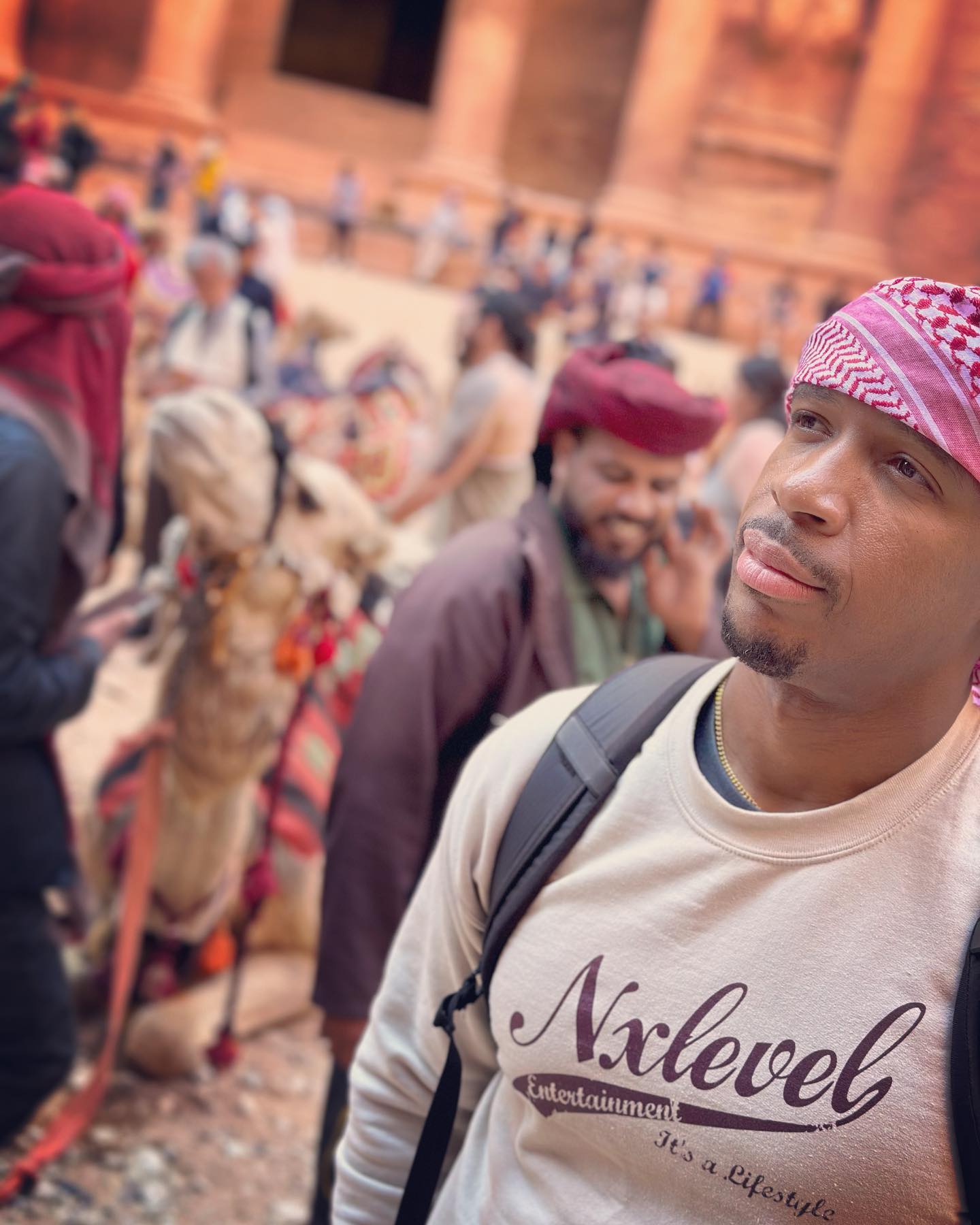 Nxlevel travelers in Nxlevel gear in Jordan