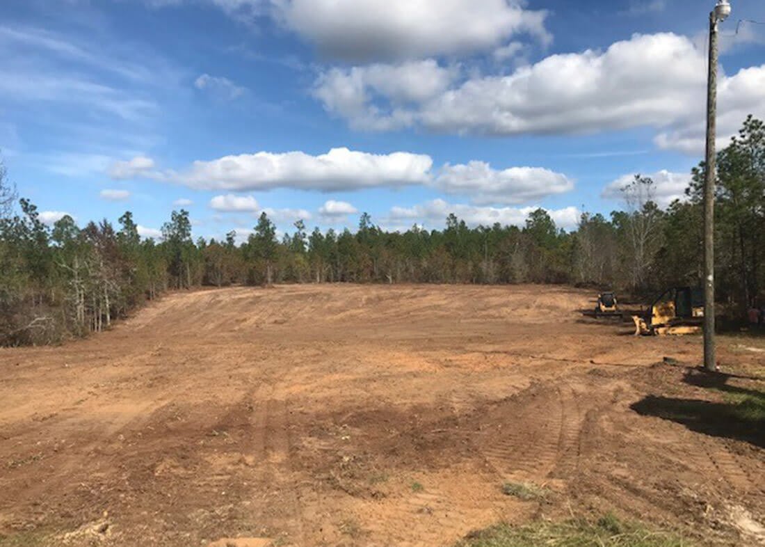 Cleared flat land ready to build