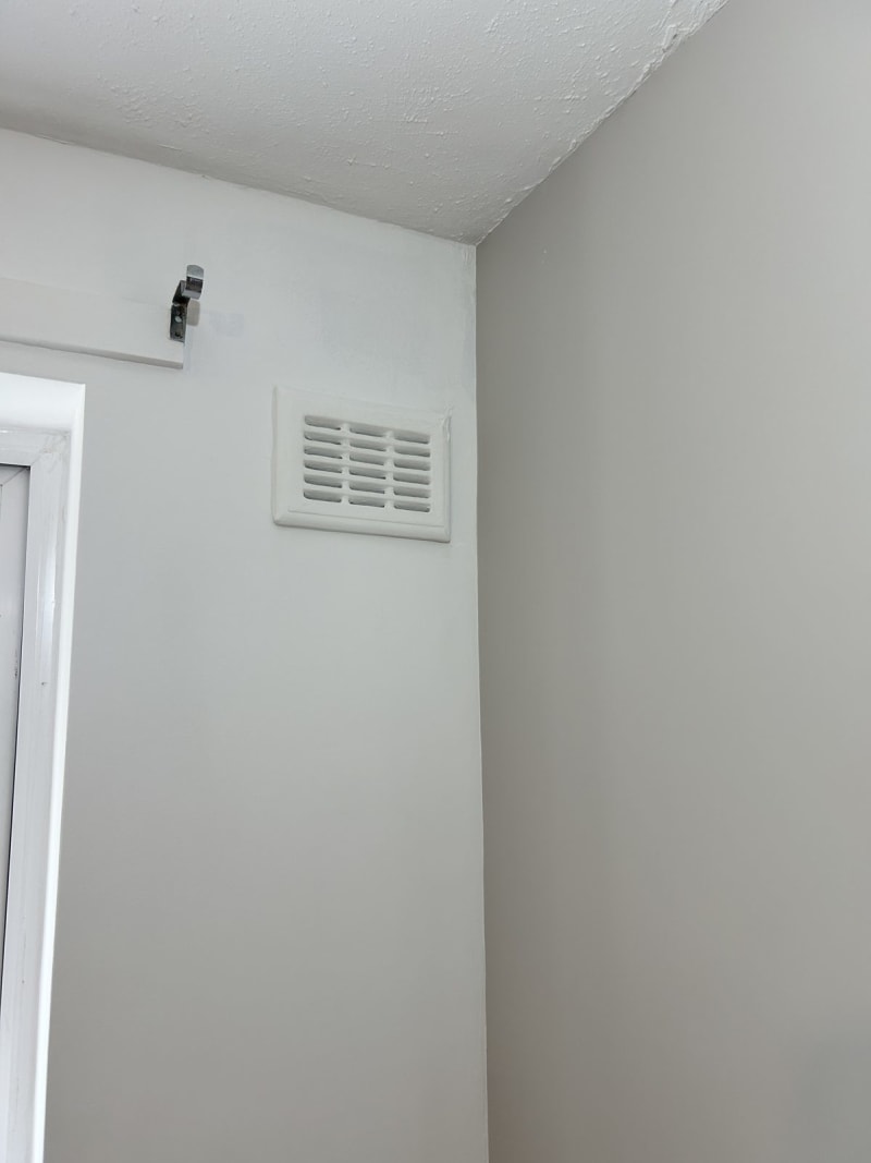 The same window corner after resurfacing and redecoration in Lymm