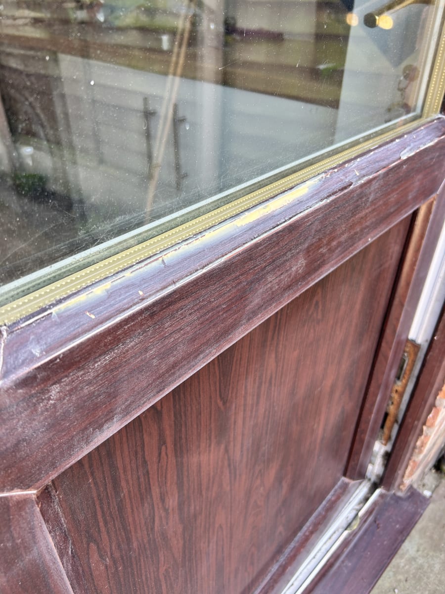 Filler worked over the UPVC damage