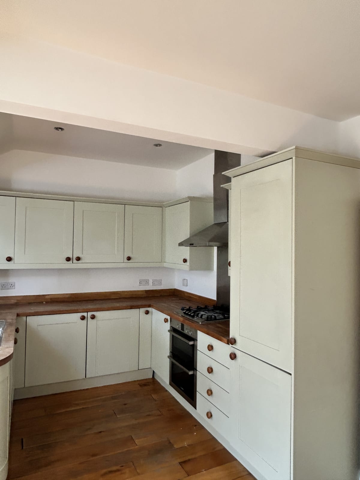 Finished kitchen after full redecoration — bungalow, Grappenhall, Warrington