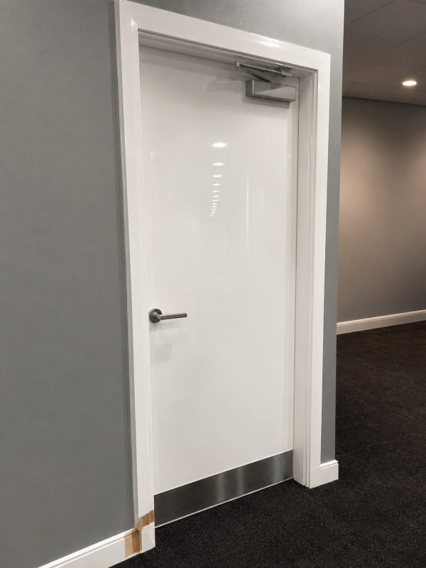 Detail work on a commercial decorating project