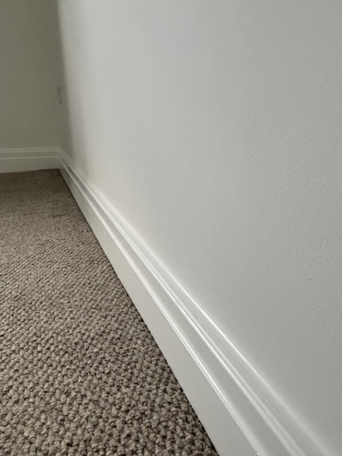 Refinished skirting board &mdash; woodwork detail, Grappenhall