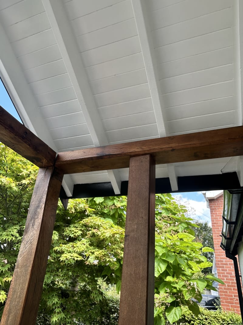 Porch interior after redecoration &mdash; bungalow, Warrington