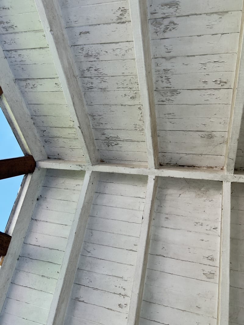 Porch interior before redecoration &mdash; bungalow, Warrington