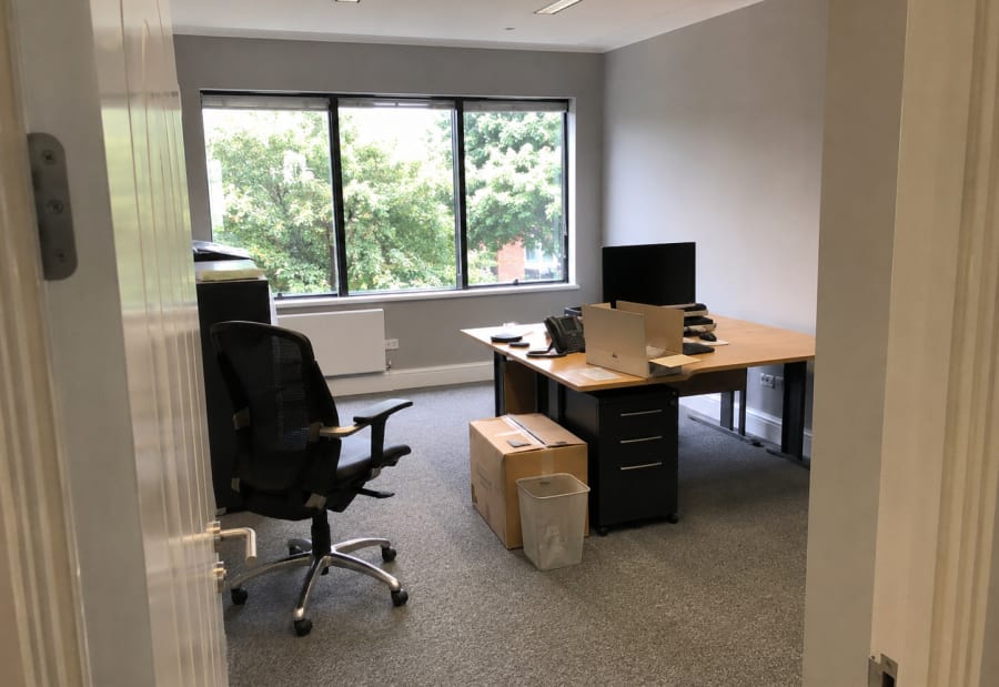 Office repaint &mdash; 1 of 8 rooms completed