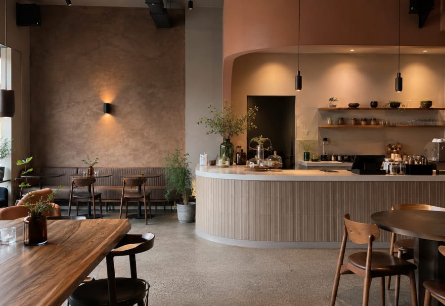 Coffee shop interior &mdash; commercial decorating