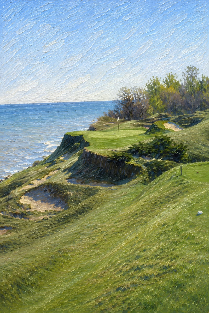 Impressionist painting of Whistling Straits No. 17