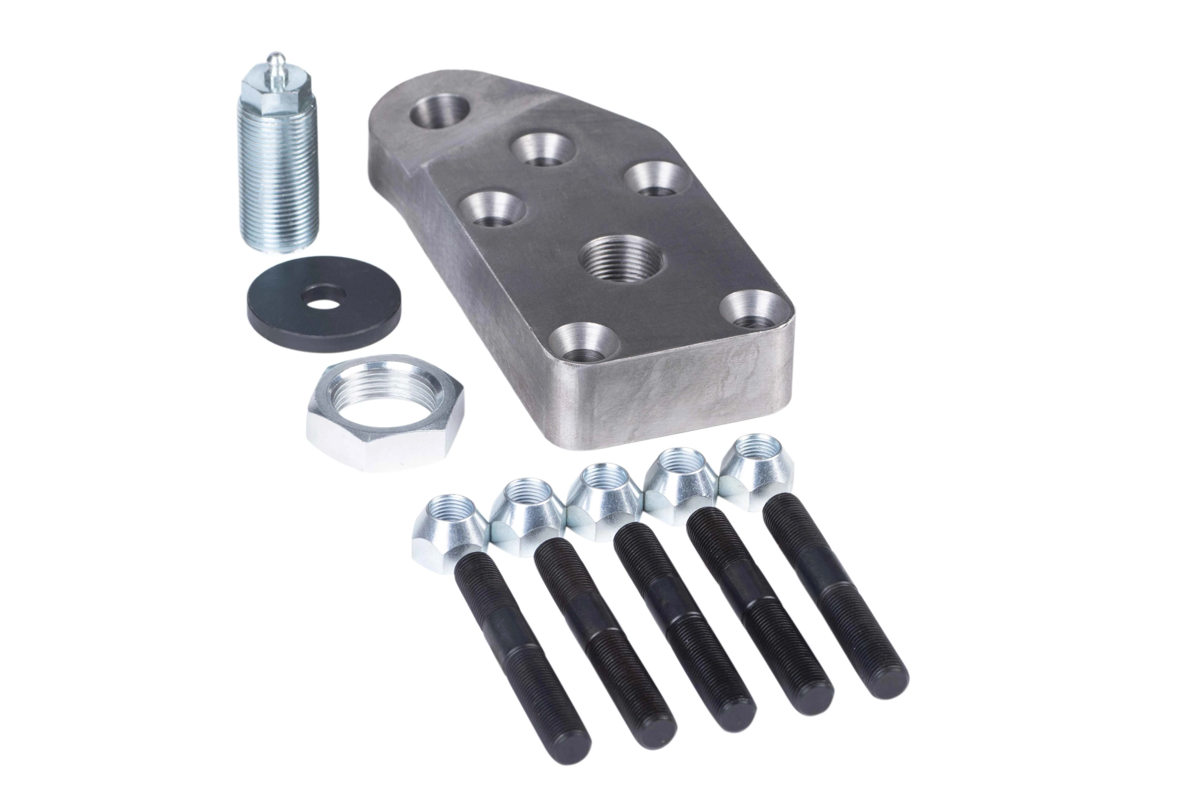 DANA 60 HIGH STEER ARM DRIVER SIDE, SPRINGLESS WITH HARDWARE AND STUD KIT