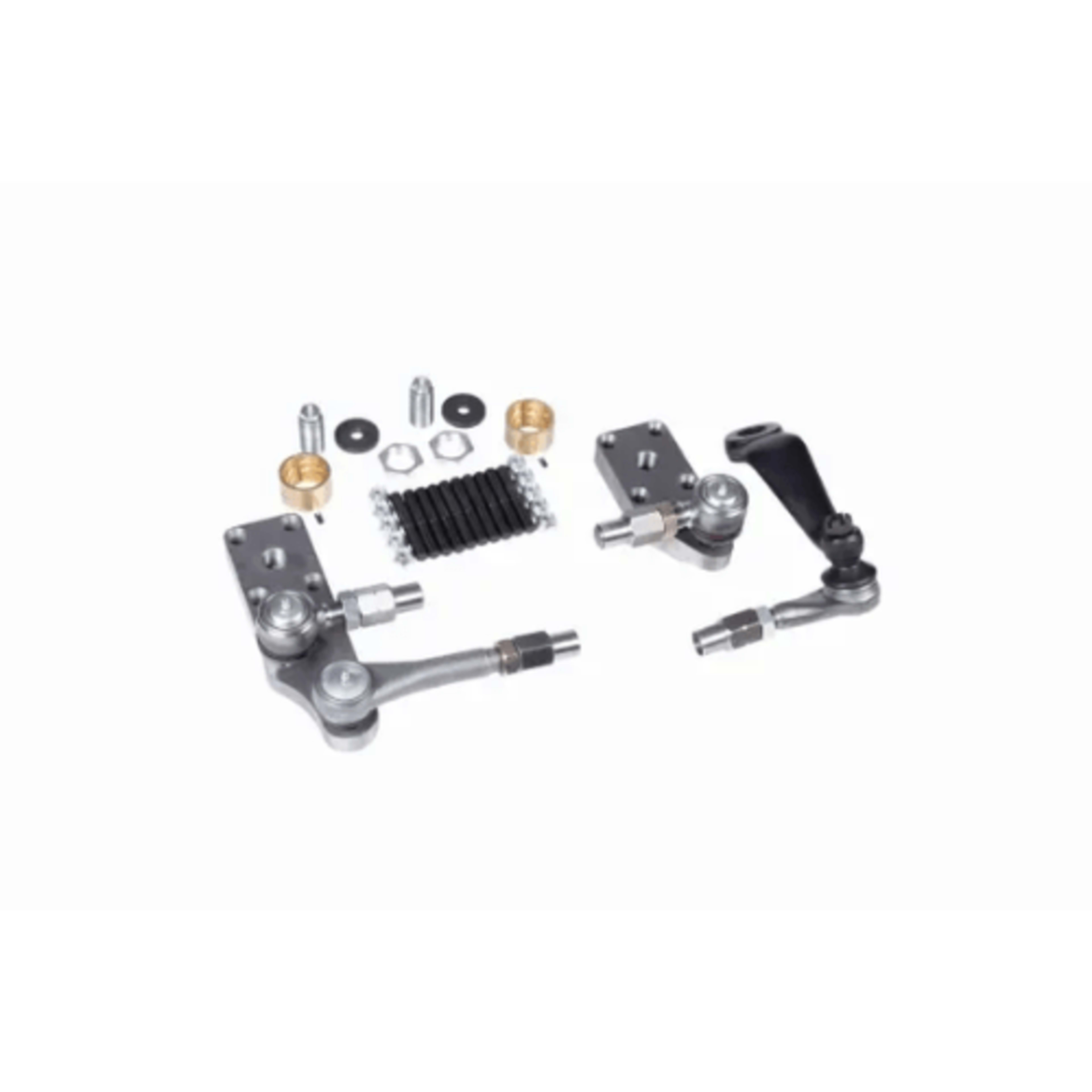Dana 60 High Steer Crossover Steering Kit with Bronze Kingpin Bushings, Billet High Steer Arms, Drag Link, Tie Rod Ends and Hardware – Made in USA
