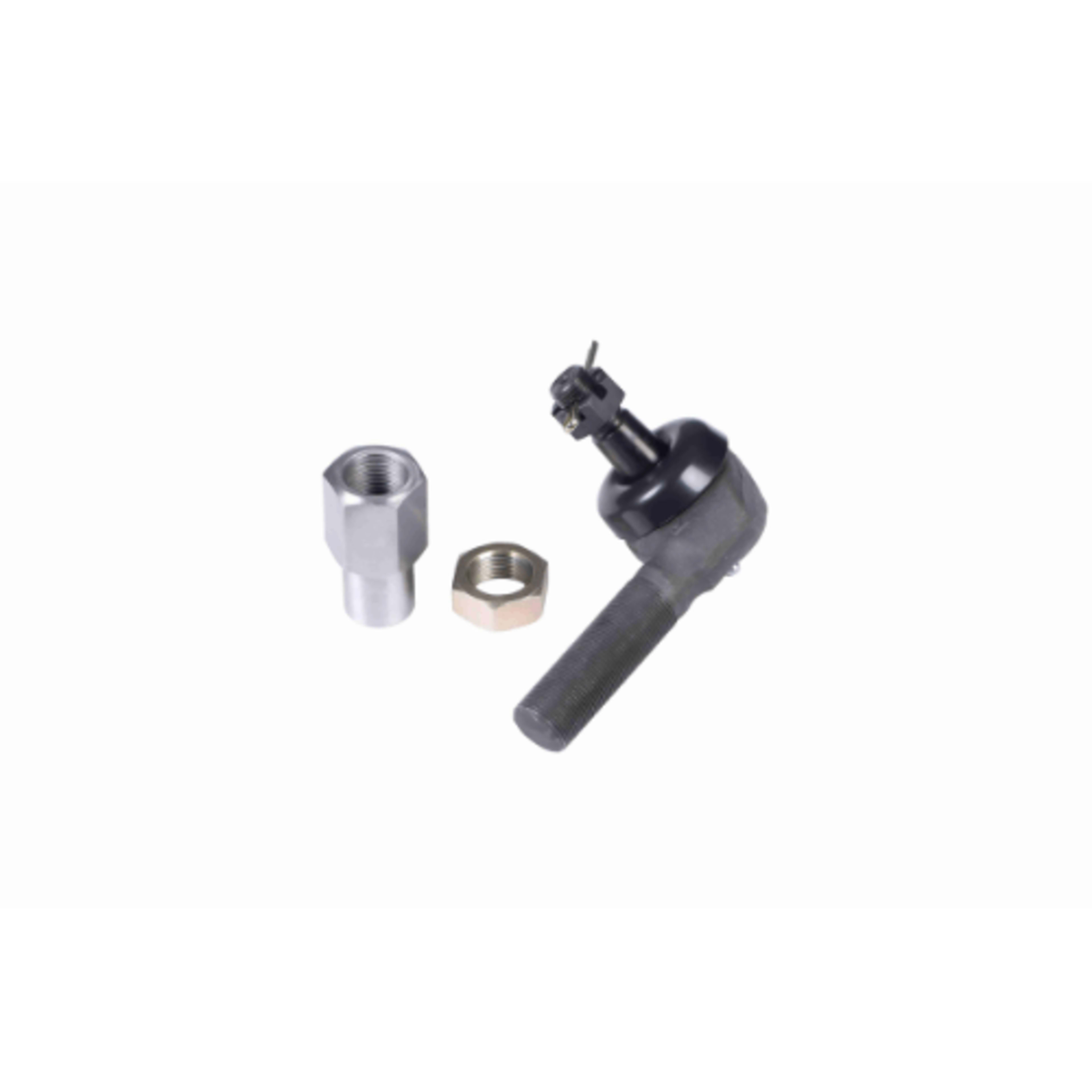Offset GM 1 Ton Tie Rod End ES23434R right hand kit with RH bung tube adapter and jam nut for crossover steering systems.