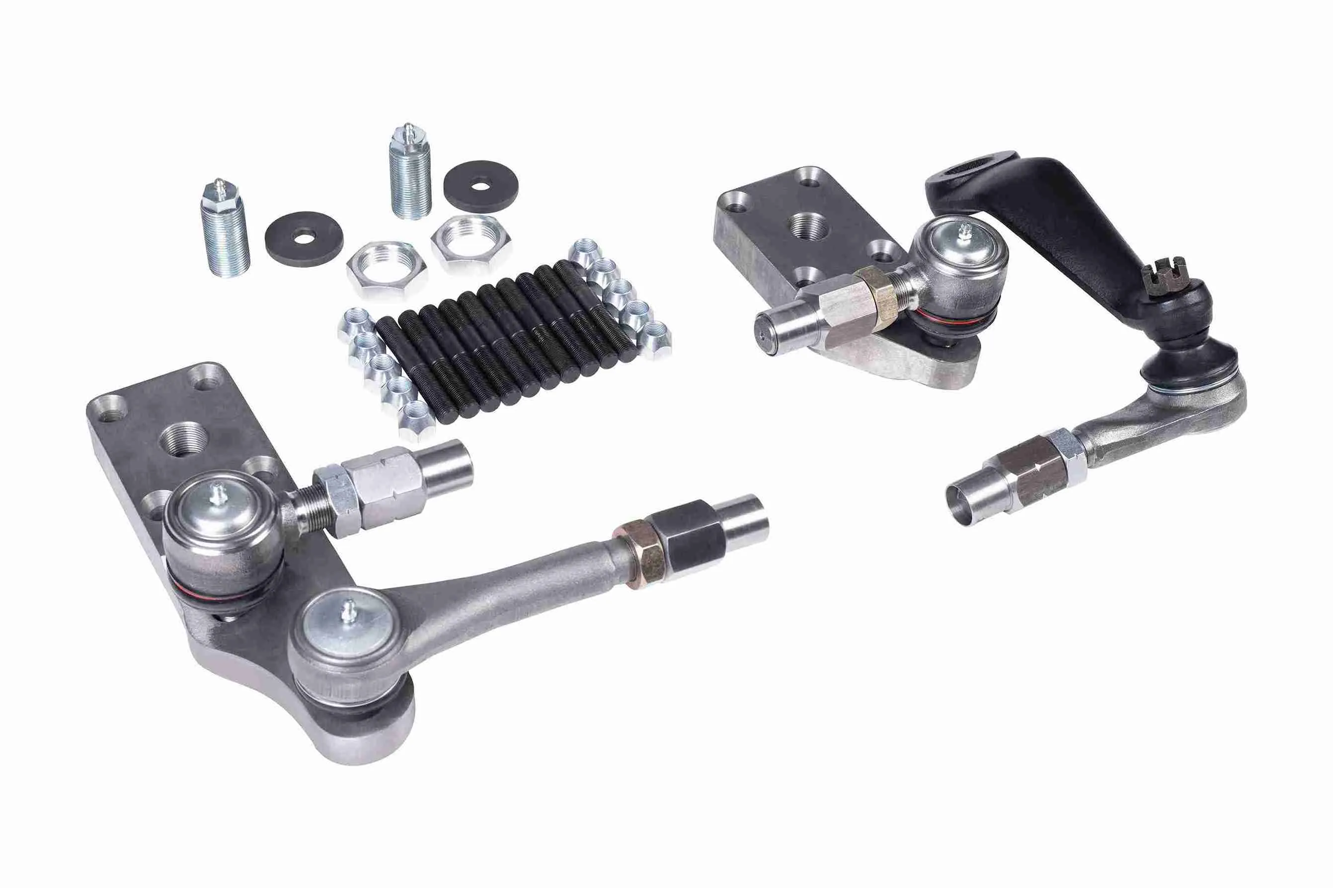 Dana 60 High Steer Crossover Steering Kit for Kingpin Axles with Billet High Steer Arms, Drag Links, Tie Rod Ends and Mounting Hardware Made in USA