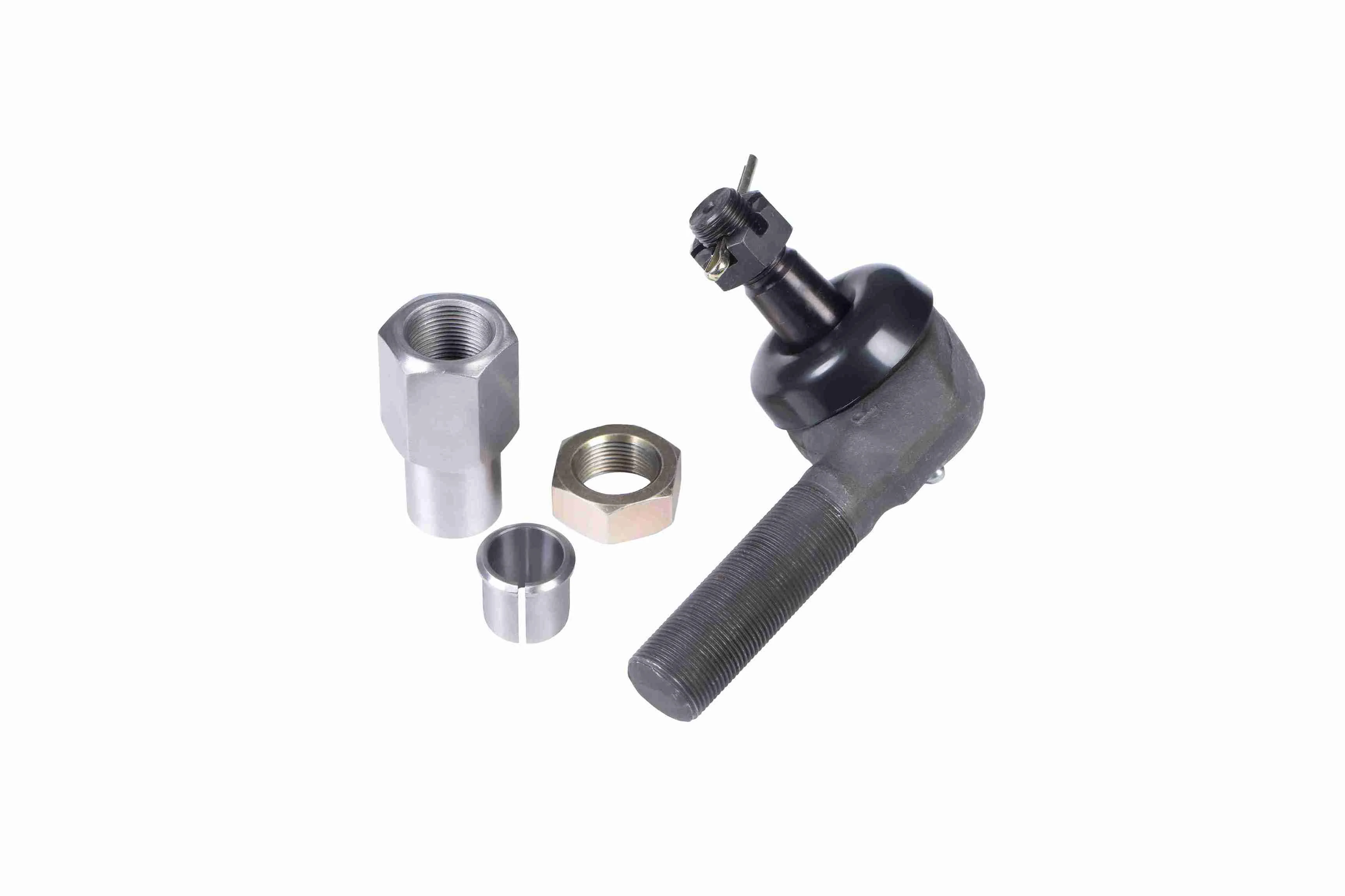 TRE Offset ES23434 Right Hand GM 1 Ton Tie Rod End Kit with RH Bung Jam Nut and Slit Tapered Insert Made in USA