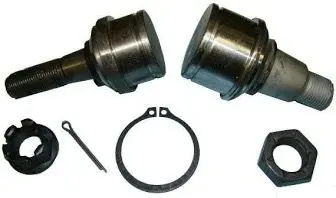 Dana 50 and Dana 60 upper and lower ball joint set with hardware for 1999-2004 Ford Super Duty F250, F350, F450 and F550 trucks.